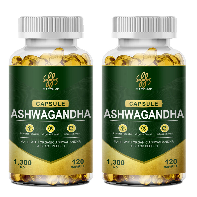 240Pcs  Ashwagandha Capsules 1300mg Supplement w/ Black Pepper Root Powder