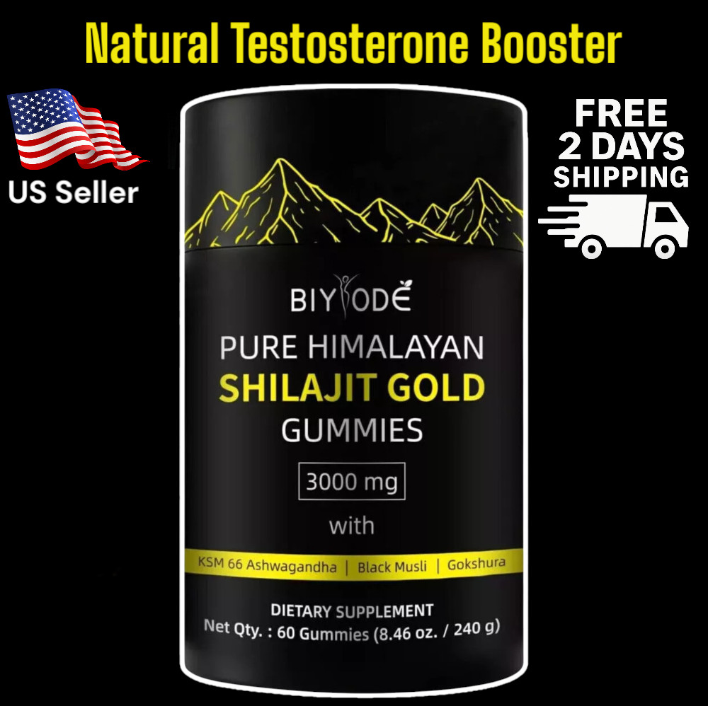 Pure Himalayan Shilajit GOLD Gummies, Organic, Extremely Potent 3000 mg