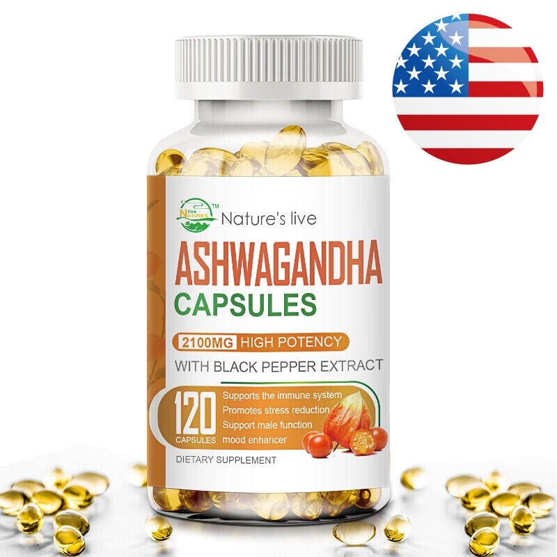 Organic Ashwagandha 2100mg – 120 vegan capsules 100% Pure Organic