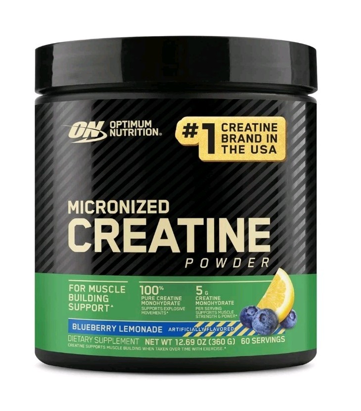 Optimum Nutrition Micronized Creatine Powder, Blueberry Lemonade 12.69 OZ/360G