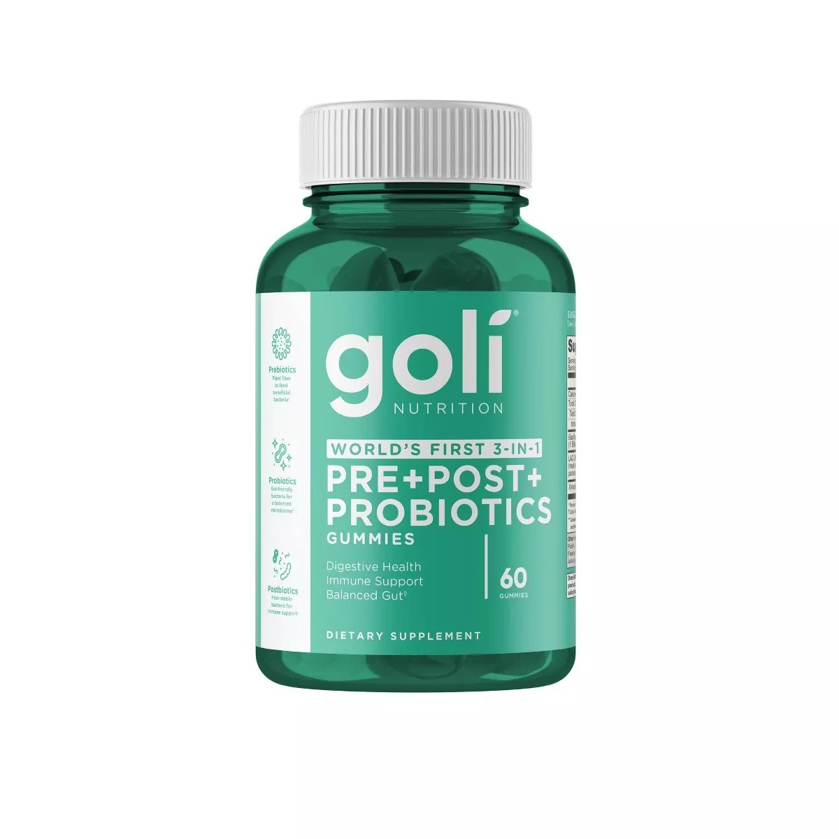 Goli Nutrition Pre + Post + Probiotics Vegan Gummies – 60ct