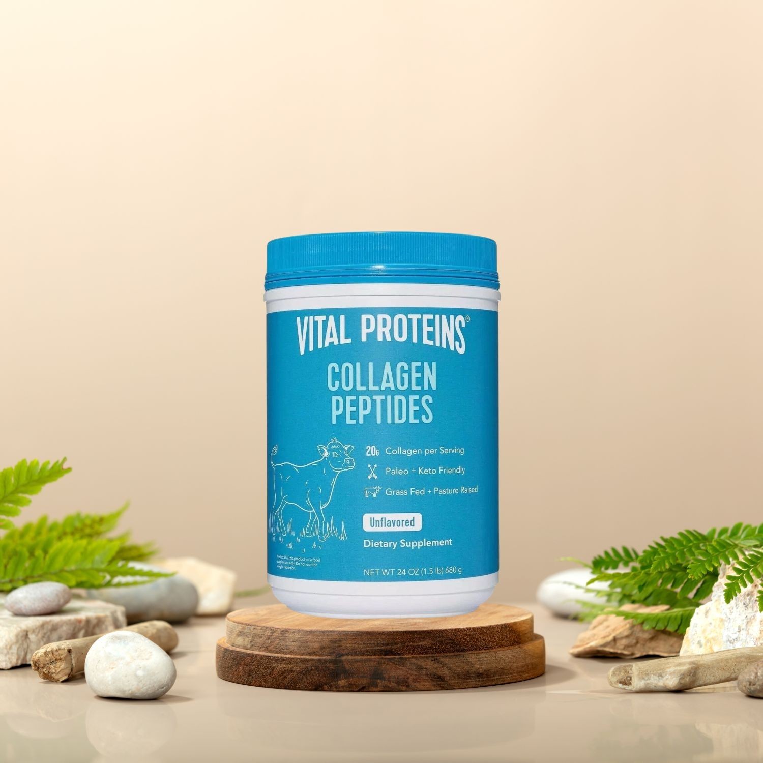 Vital Proteins Collagen Peptides, (New )Unflavored 24 oz  1.5 Lbs- FREE SHIPPING