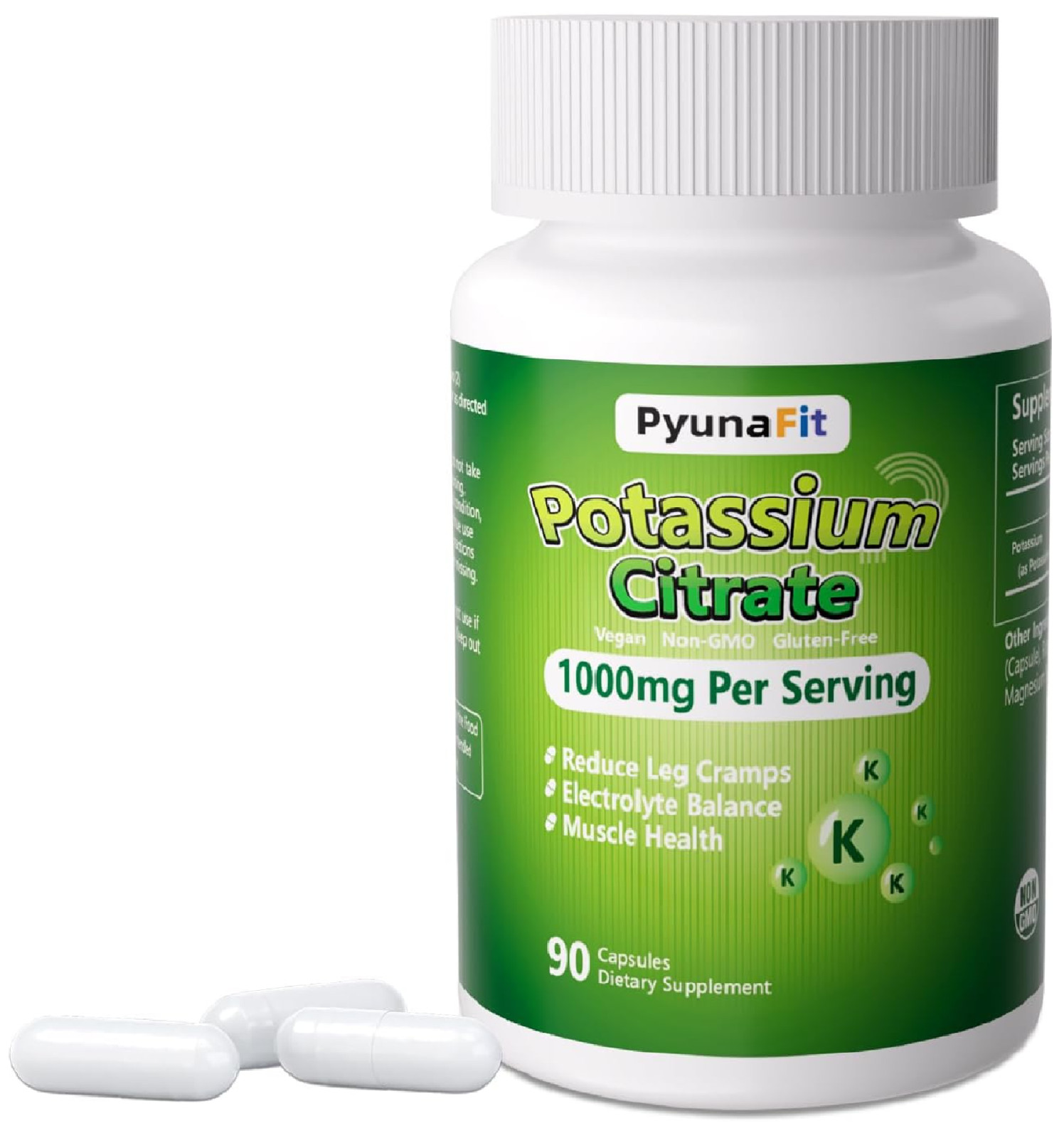 Potassium Supplement 1000Mg – High Potassium Citrate for Leg Cramps, Muscle Heal