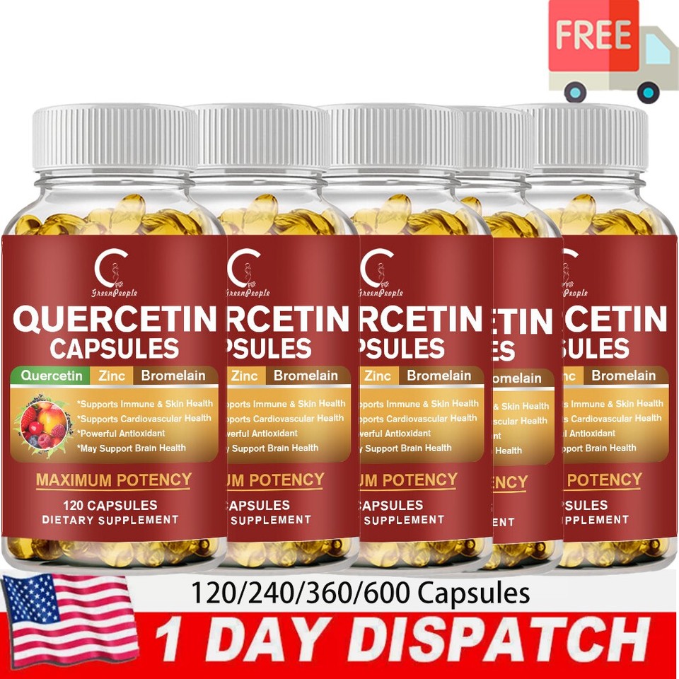 Quercetin 1000mg With Bromelain – Natural Immune supplement, 120-600 Capsules