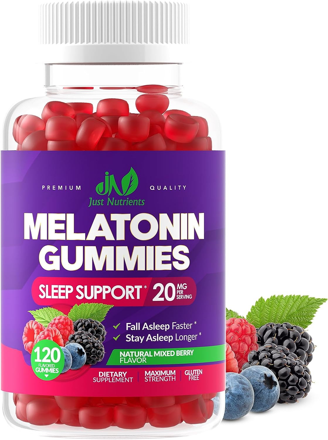 Melatonin 20Mg Gummies for Adults (120 Count) – Maximum Strength Sleep Gummies
