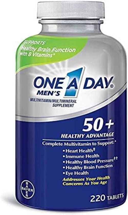 Unflavored Multi Vitamins for Men 50+ – 220 Count for Vitality and Wellness