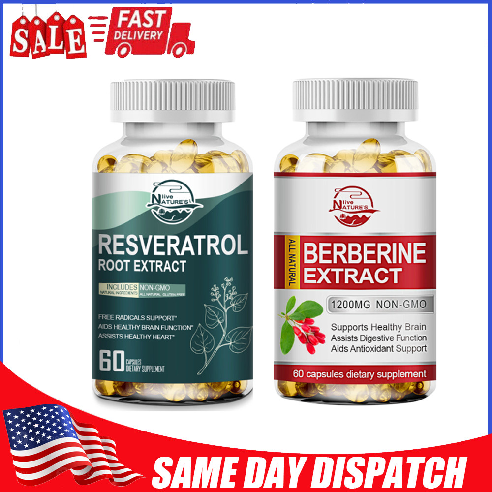 Berberine HCL | Resveratrol – Cholesterol, Anti-inflammatory Blood Sugar Support