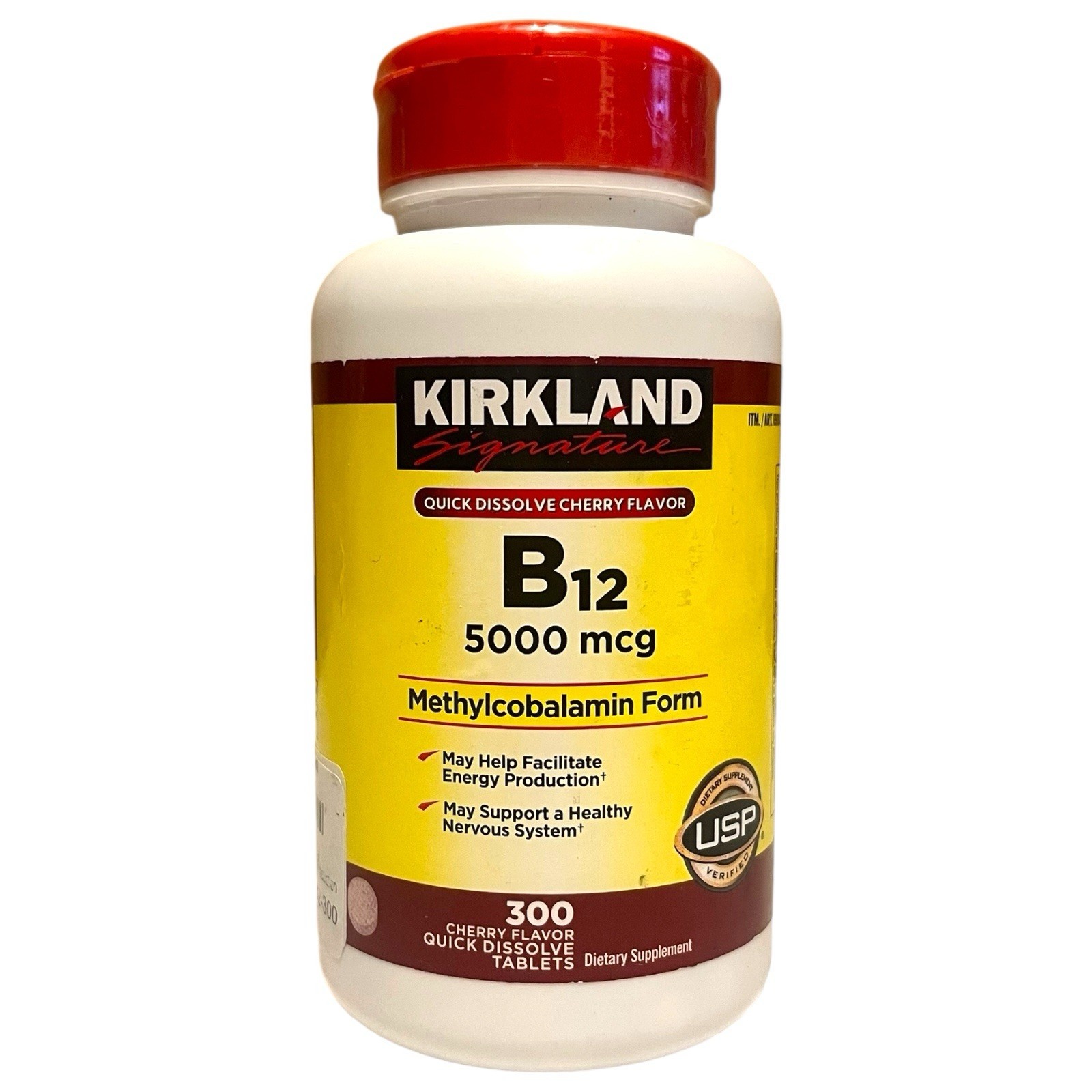 Kirkland Signature Quick Dissolve B-12 5000 mcg, 300 Tablets – EXP : 08/2025