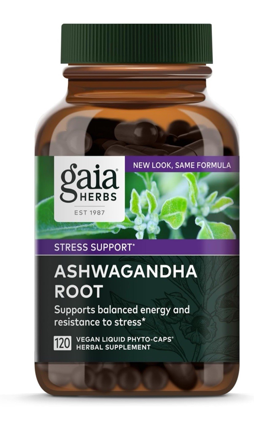 Gaia Herbs Ashwagandha Root, Stress & Immune Support, 120 Vegan Capsules