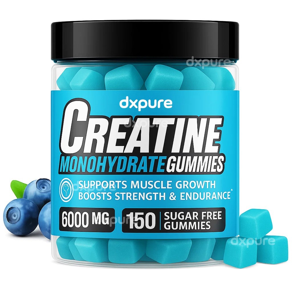 Creatine Monohydrate Gummies – 150 Gummies – 6000mg – Muscle Strength and Energy