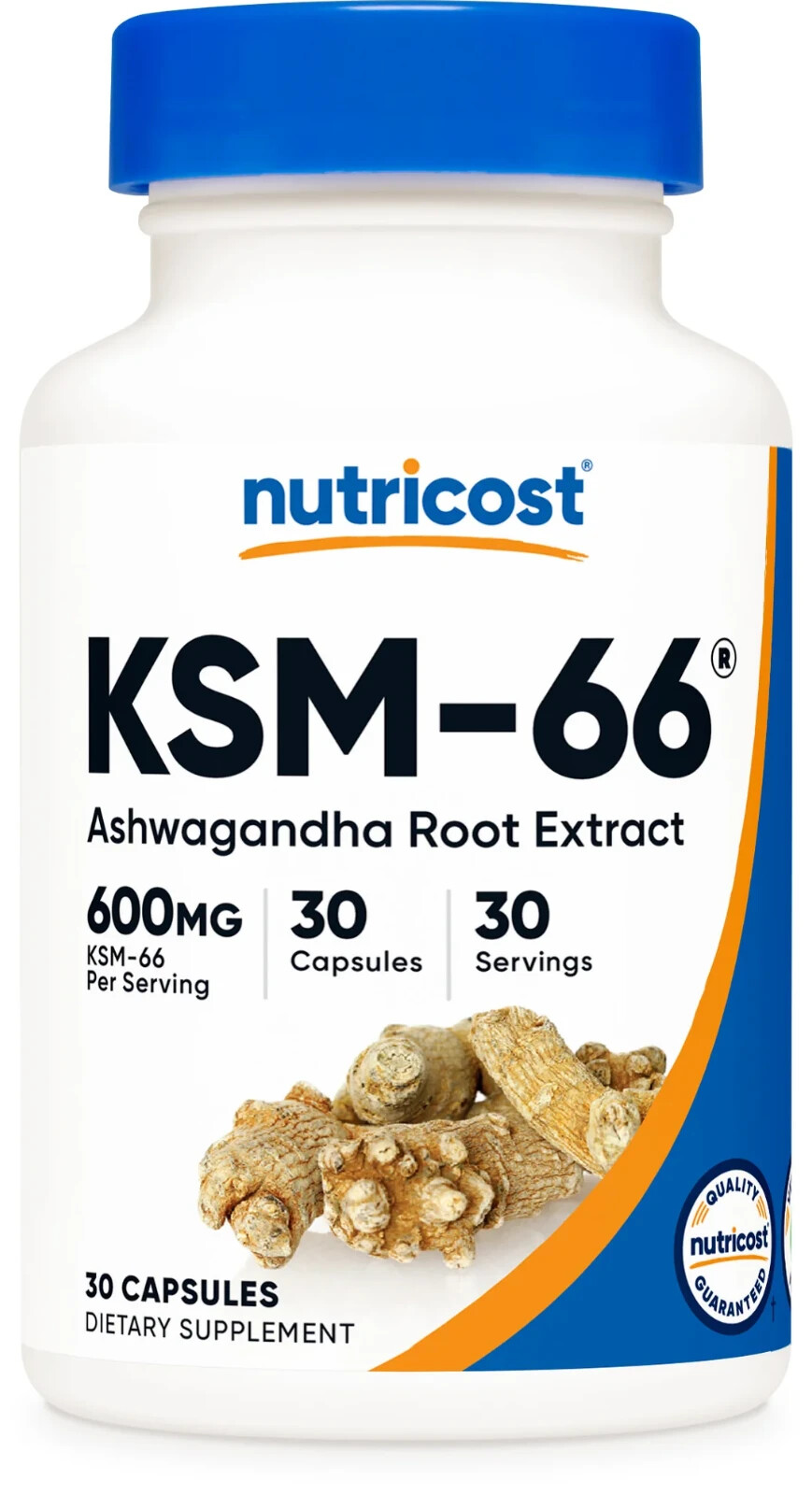 Nutricost KSM-66 Ashwagandha Root Extract 600mg, 30 VegCaps – EXP 07/2027
