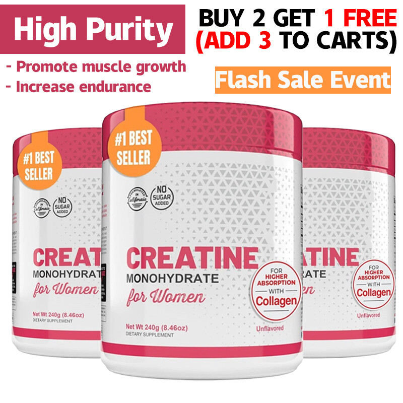 High Purity Creatine Monohydrate Powder for Women Booty Gain-2000Mg Collagen US
