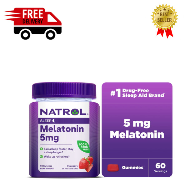 Melatonin -strawberry flavor 5 mg of 90 gummy  EXP：12/2025 or better