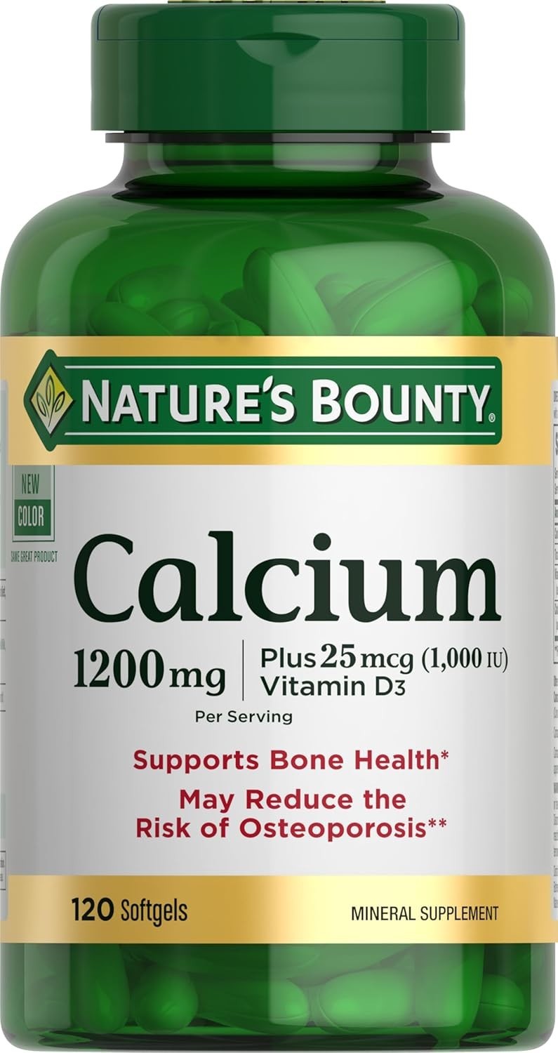Nature’S Bounty Calcium 1200 Mg with Vitamin D3 – Bone Health Softgels, Calcium
