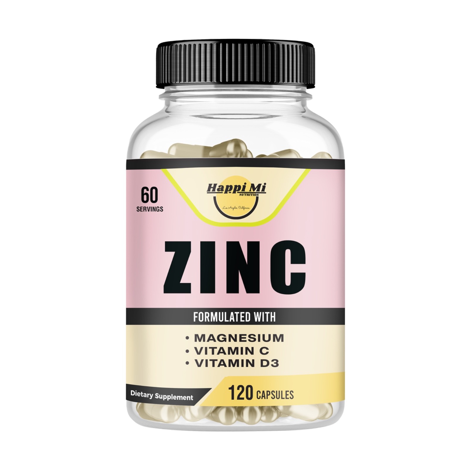Zinc 100mg, Magnesium Glycinate 150mg, Vitamin D3 5000 IU, Vitamin C 500mg – 120