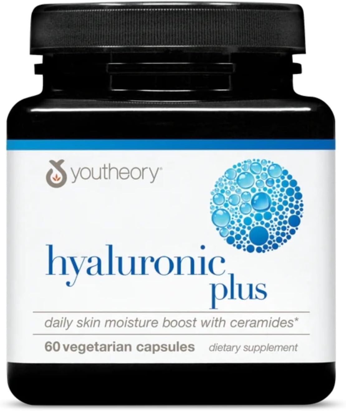 Youtheory Hyaluronic Plus – Hyaluronic Acid Supplement , Vitamin C 60 Capsules
