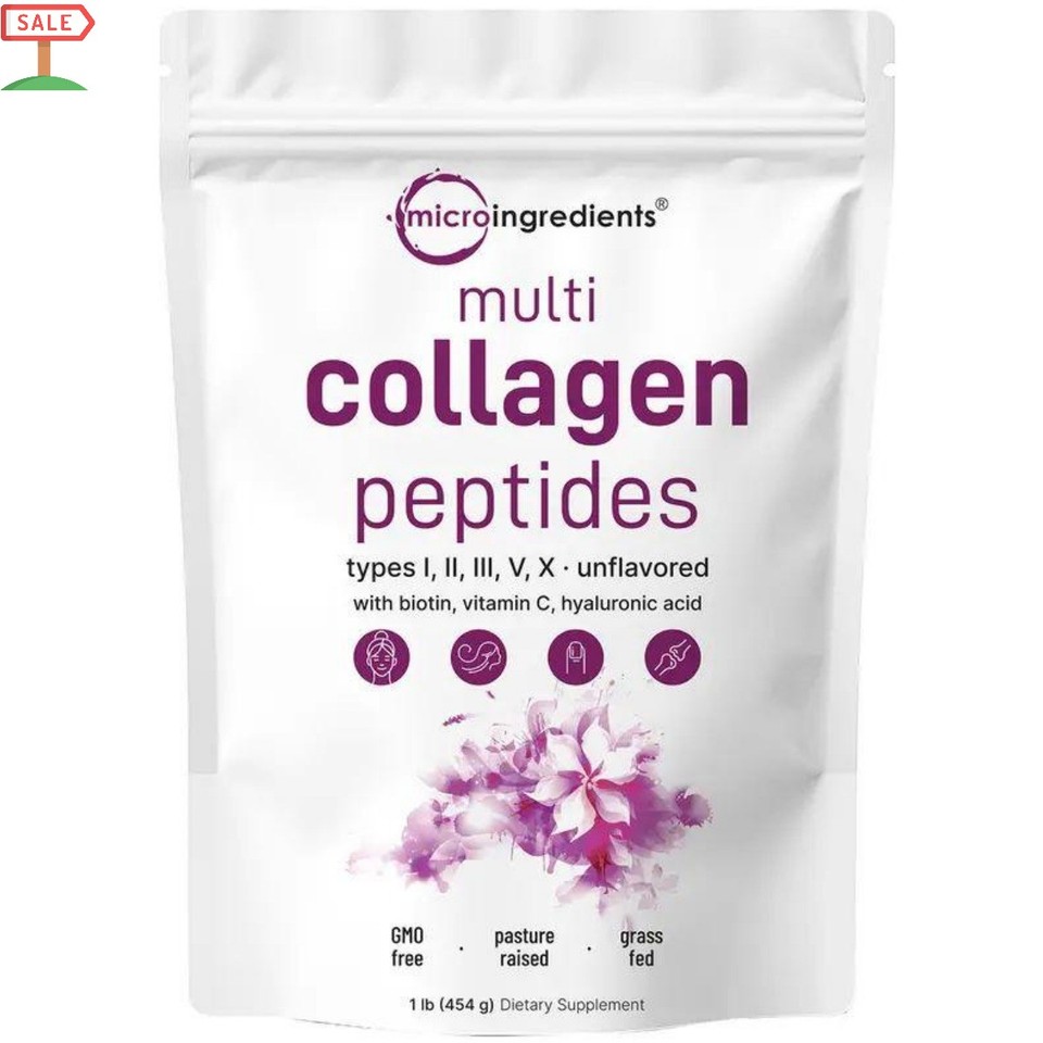 Micro Ingredients Multi Collagen Peptides Powder,Anti-Aging Individual packaging