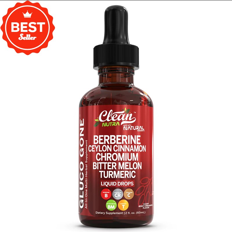 Clean Nutra Berberine with Ceylon Cinnamon Supplement Liquid Drops