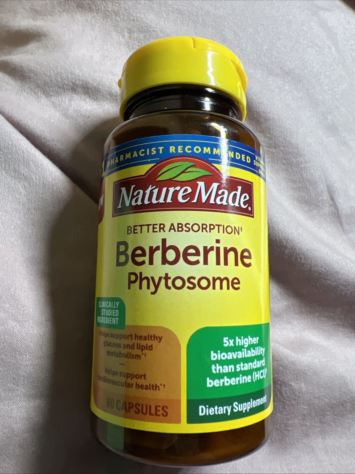 Nature Made Berberine Phytosome 60 Capsules Exp 3/2027 …D
