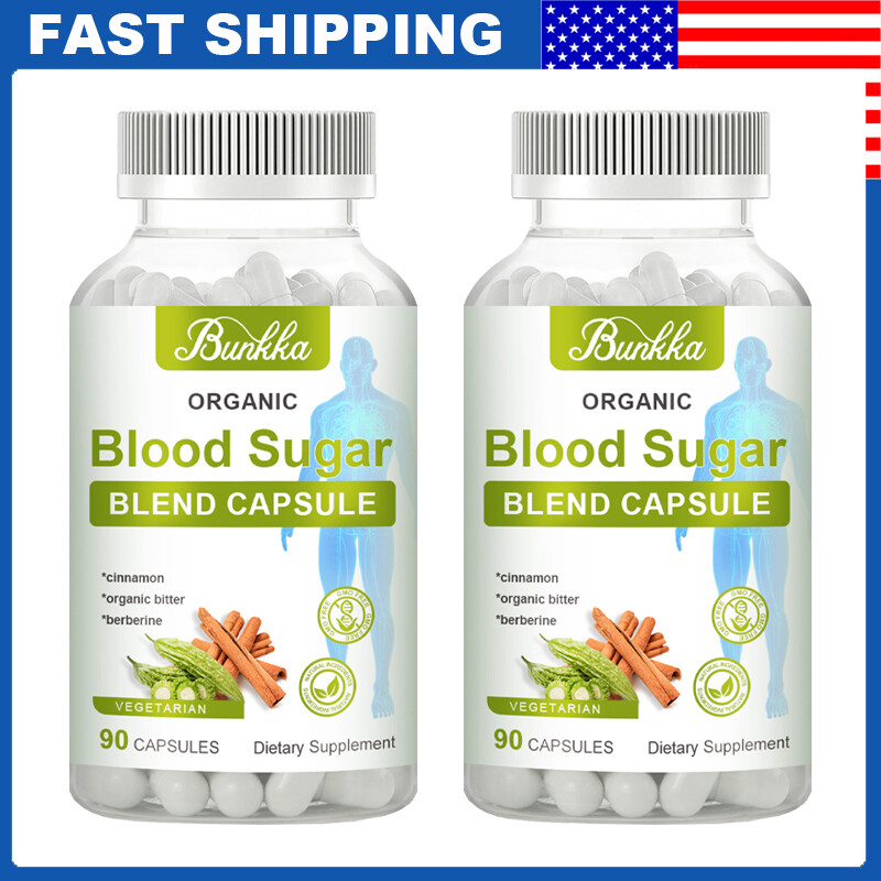 2 Packs Blood Sugar Support Supplement 800mg Berberine Cinnamon Complex 180 Caps