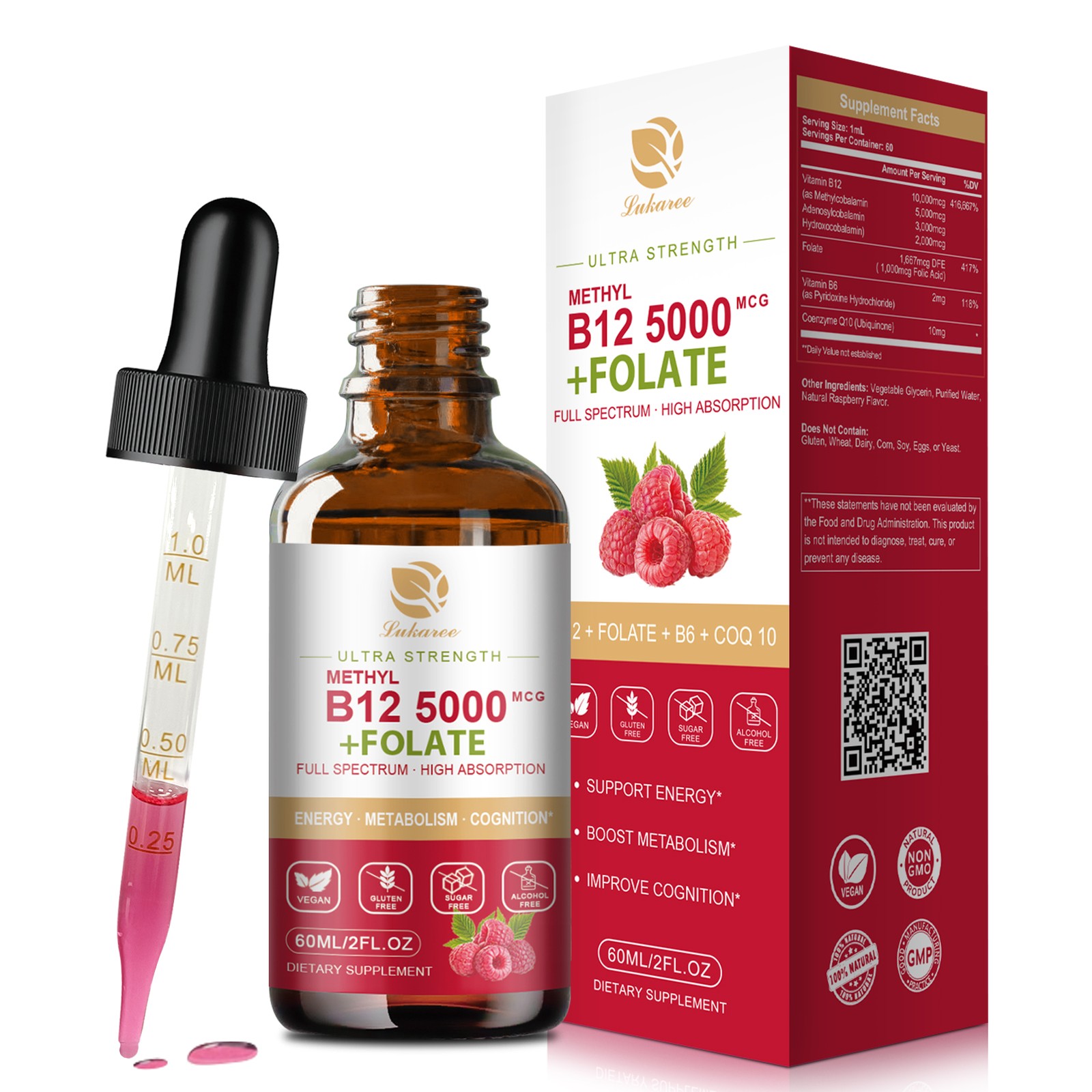 Vitamin B-12 (Methylcobalamin) 10000 Mcg Support Healthy Brain & Nerve Functio