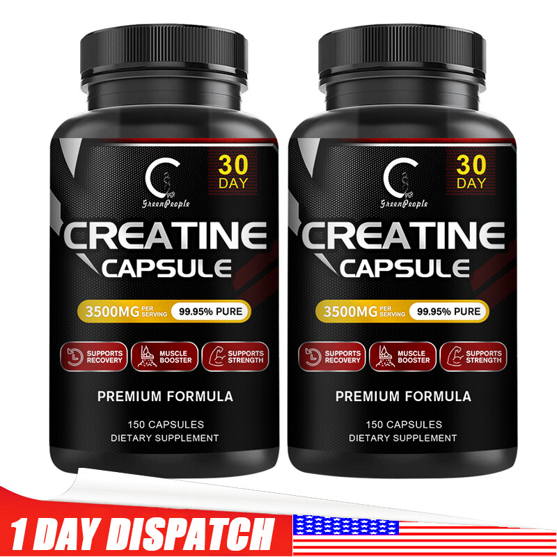 2Pack GPGP Creatine Monohydrate Capsules – Bodybuilding Muscle Growth – 90 Pills