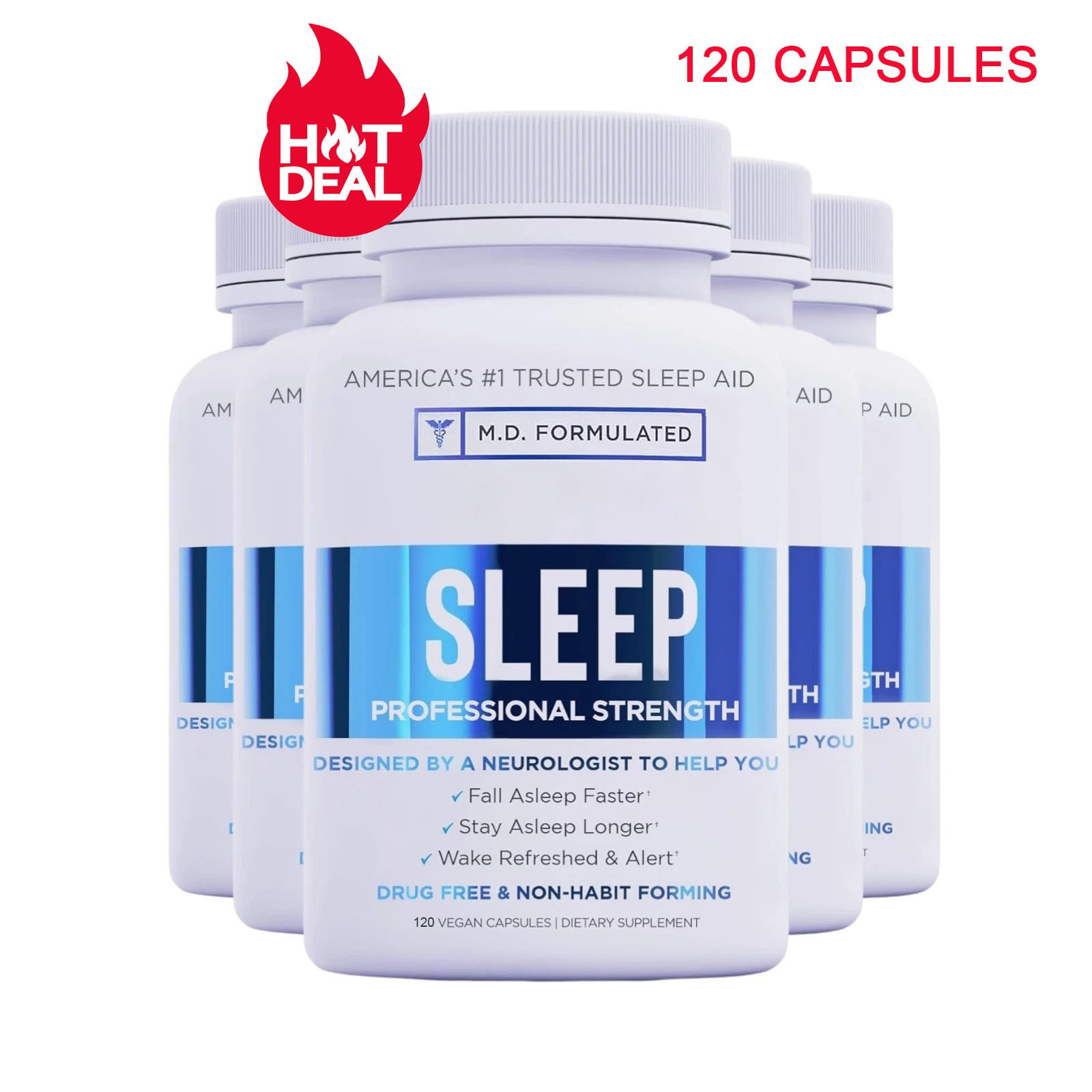 120 Caps Relaxiu-m Sleep Natural Dietary Supplement for Better Sleep