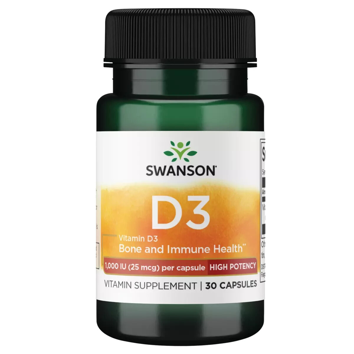 Swanson Vitamin D3 – High Potency 1,000 Iu 30 Capsules