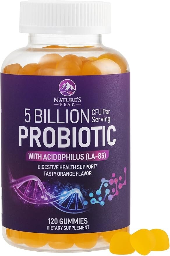Probiotic Gummies for Women, Men & Teens – 5 Billion CFUs, 6 Pro Biotic Strains