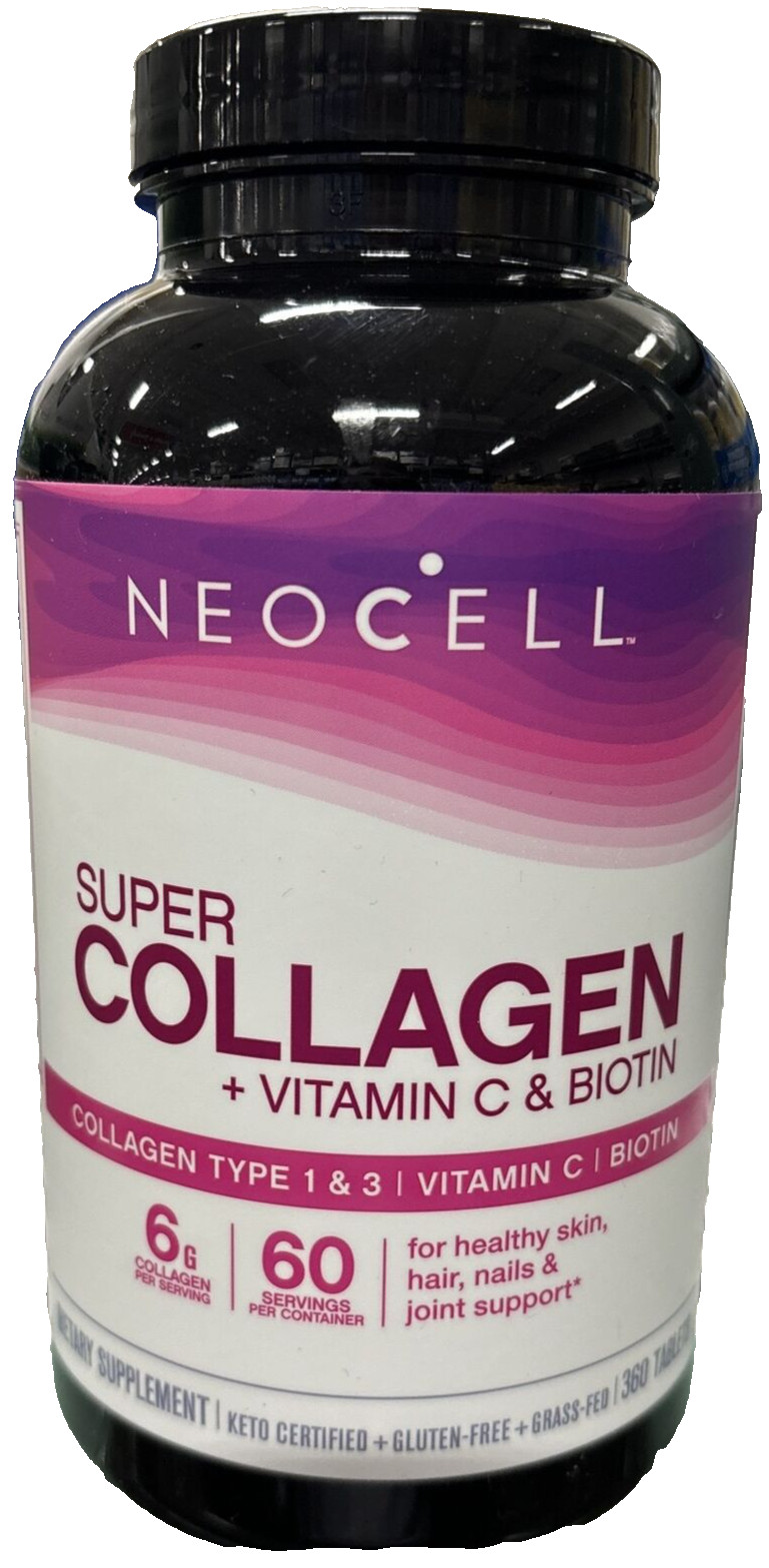 🔥 NEOCELL SUPER COLLAGEN +Vitamin C with Biotin for Healthy Skin/Nails, 360 Ct