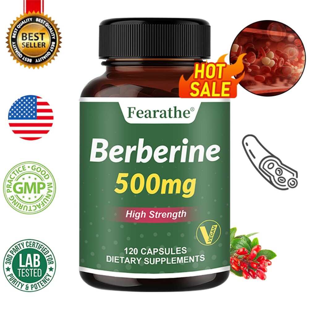 Berberine HCL Extract 500mg, Healthy Cholesterol Heart & Immune Health