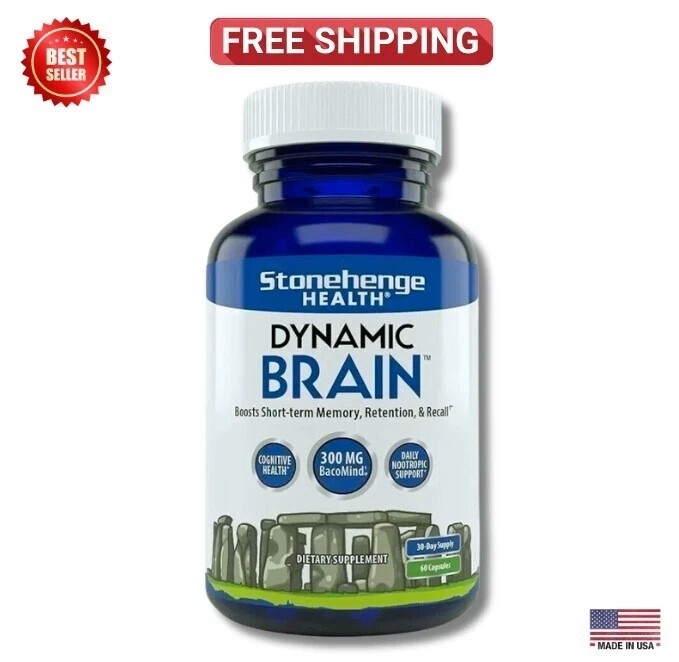 Dynamic Brain Supplement–Focus, Memory & Clarity Support 60 Capsules Free ship