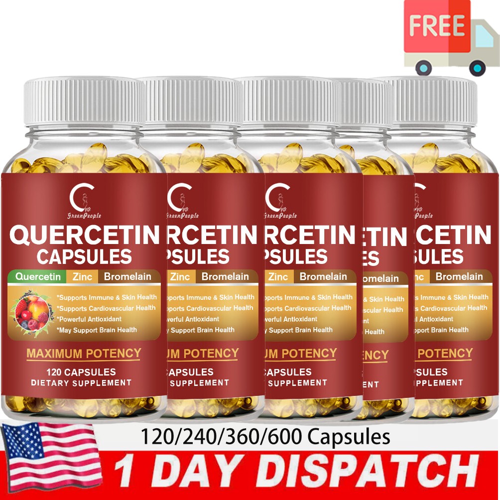 Quercetin 1000mg With Bromelain – Natural Immune supplement, 120-600 Capsules