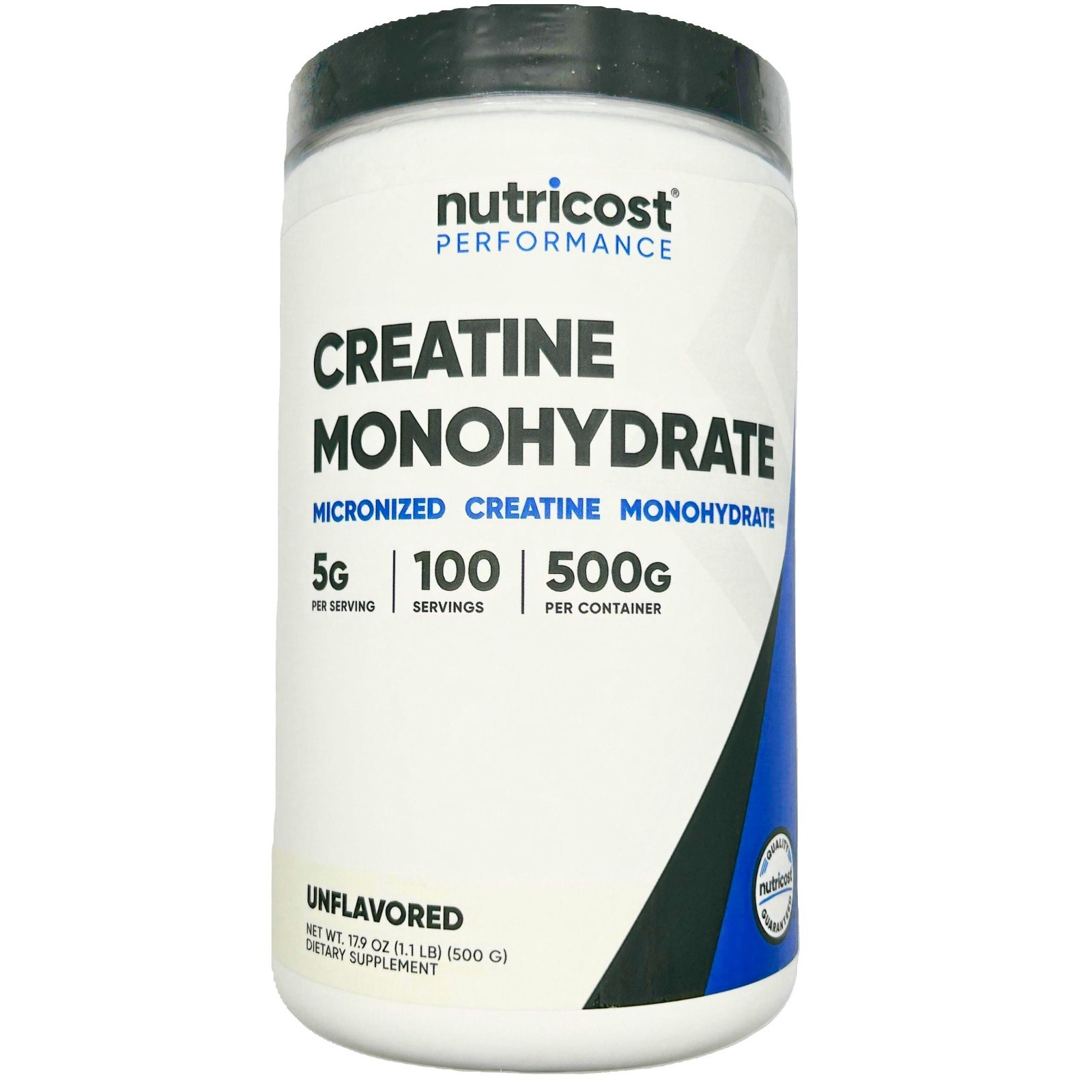 Nutricost Creatine Monohydrate 1.1 lb Unflavored 500g – 100 Servings
