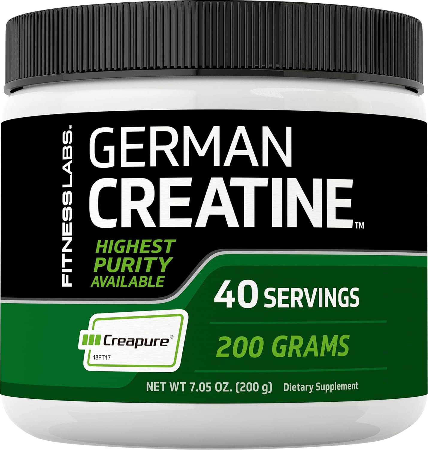 German Creatine Powder | 7.05 Oz | 39 Servings | Creapure | Monohydrate Powder