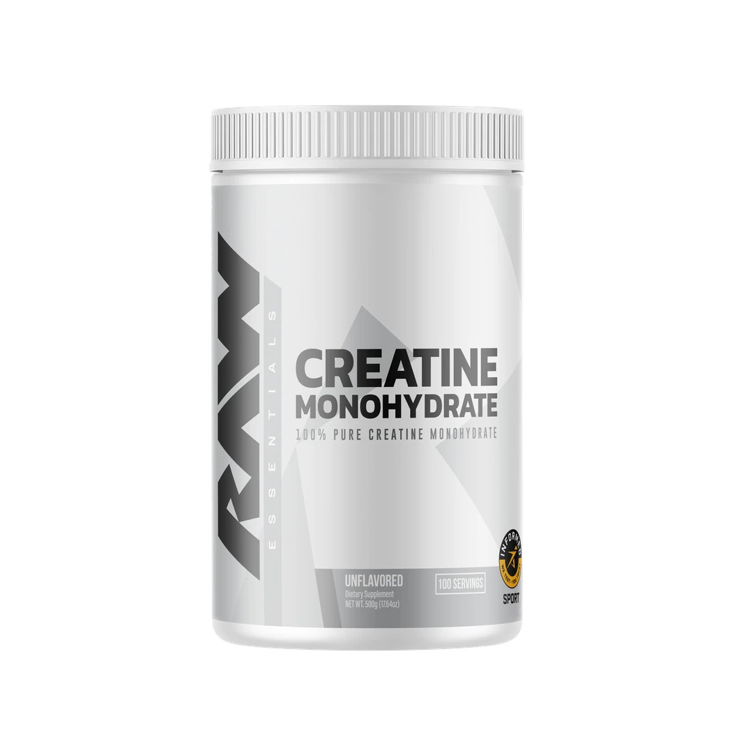 RAW NUTRITION CREATINE MONOHYDRATE POWDER Power Strength Performance 100 Serving