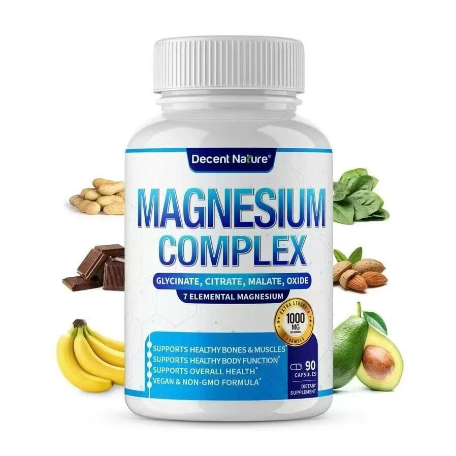 Magnesium Complex 1000mg Supplement – 7 Types Inclu90 CapsulesMagnesium Glycinat