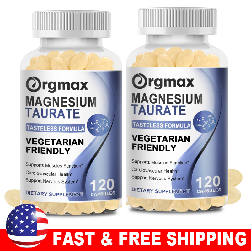 Magnesium Taurate Supplement for Cardiovascular to Boost Magnesium Levels 2Packs