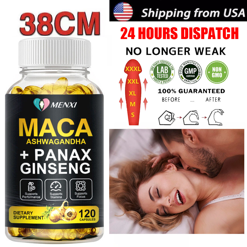 Maca Root Capsules 10000mg, Peruvian Maca Extract for Men & Women 120 Capsules