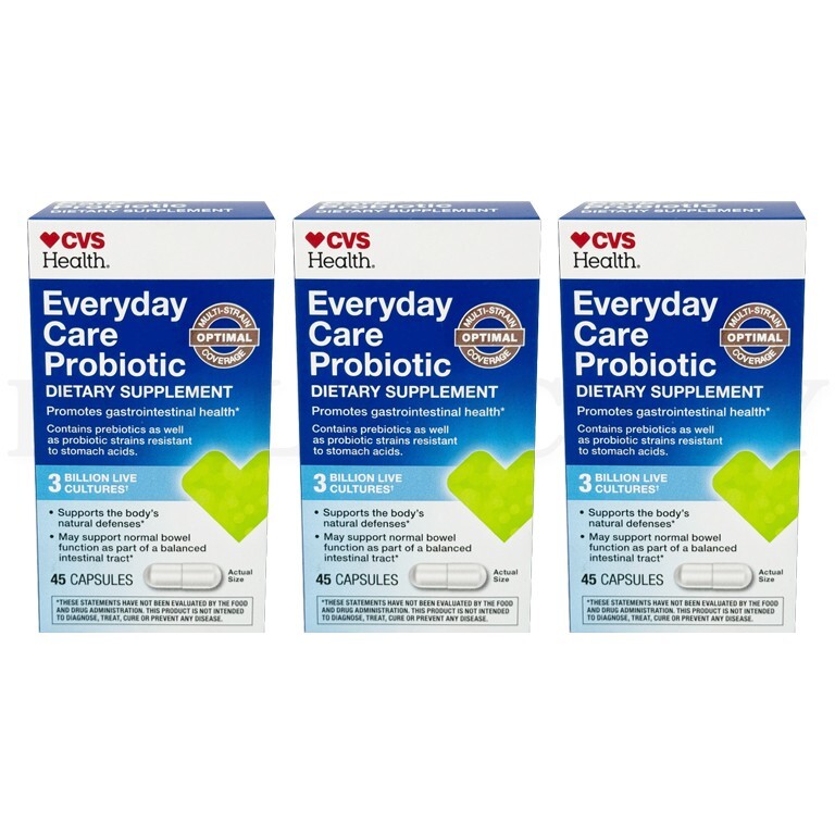 CVS Health Everyday Care Probiotic 45 Capsules Each Lot of 3
