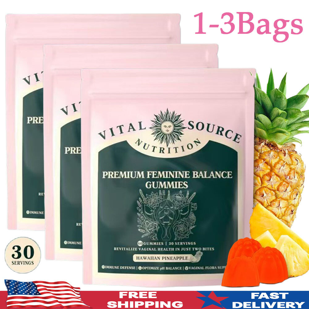 1/2/3 Bags Vital Source Feminine Balance Gummies – Hawaiian Pineapple 60 Gummies