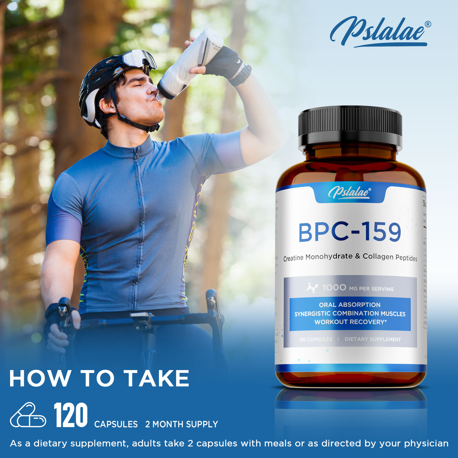 BPC-159 – Creatine Monohydrate & Collagen Peptides -Support Muscle & Bone Health