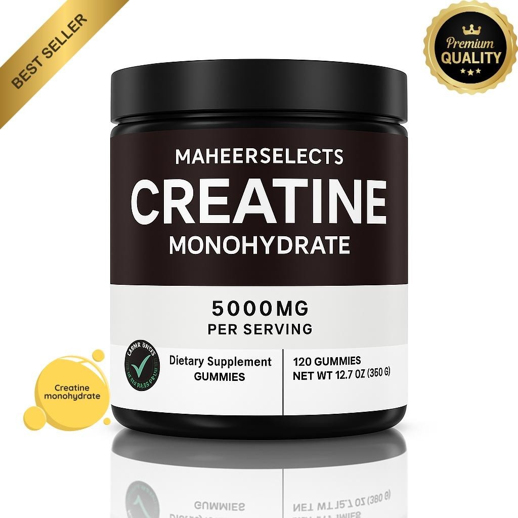 Creatine Monohydrate Gummies 5000mg 120ct | Muscle Recovery & Strength