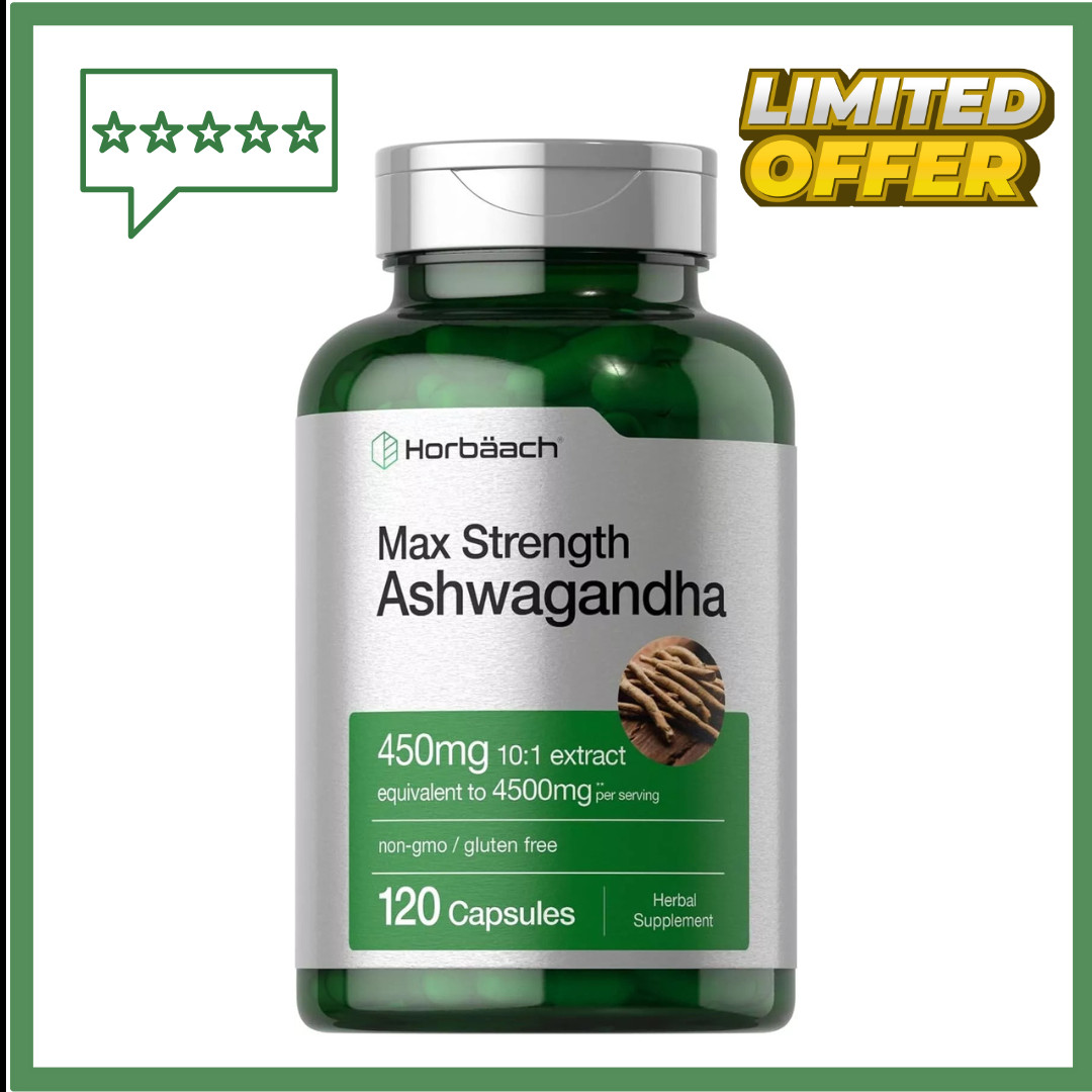 Ashwagandha Capsules | 4500 mg | 120 Count | by Horbaach