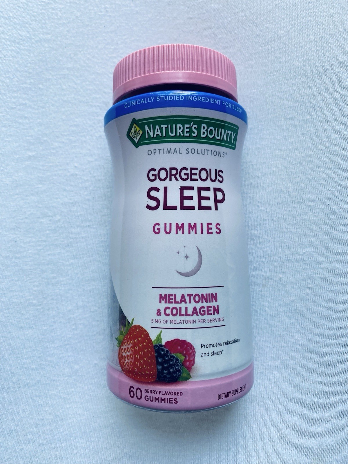 Nature’s Bounty Gorgeous Sleep 5mg Melatonin Collagen 60 Gummy ~ Exp 4/26