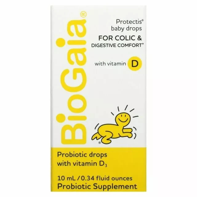 BioGaia PROBIOTIC Drops Vitamin D3 Baby Colic Digestive Comfort BIG 10mL Bottle