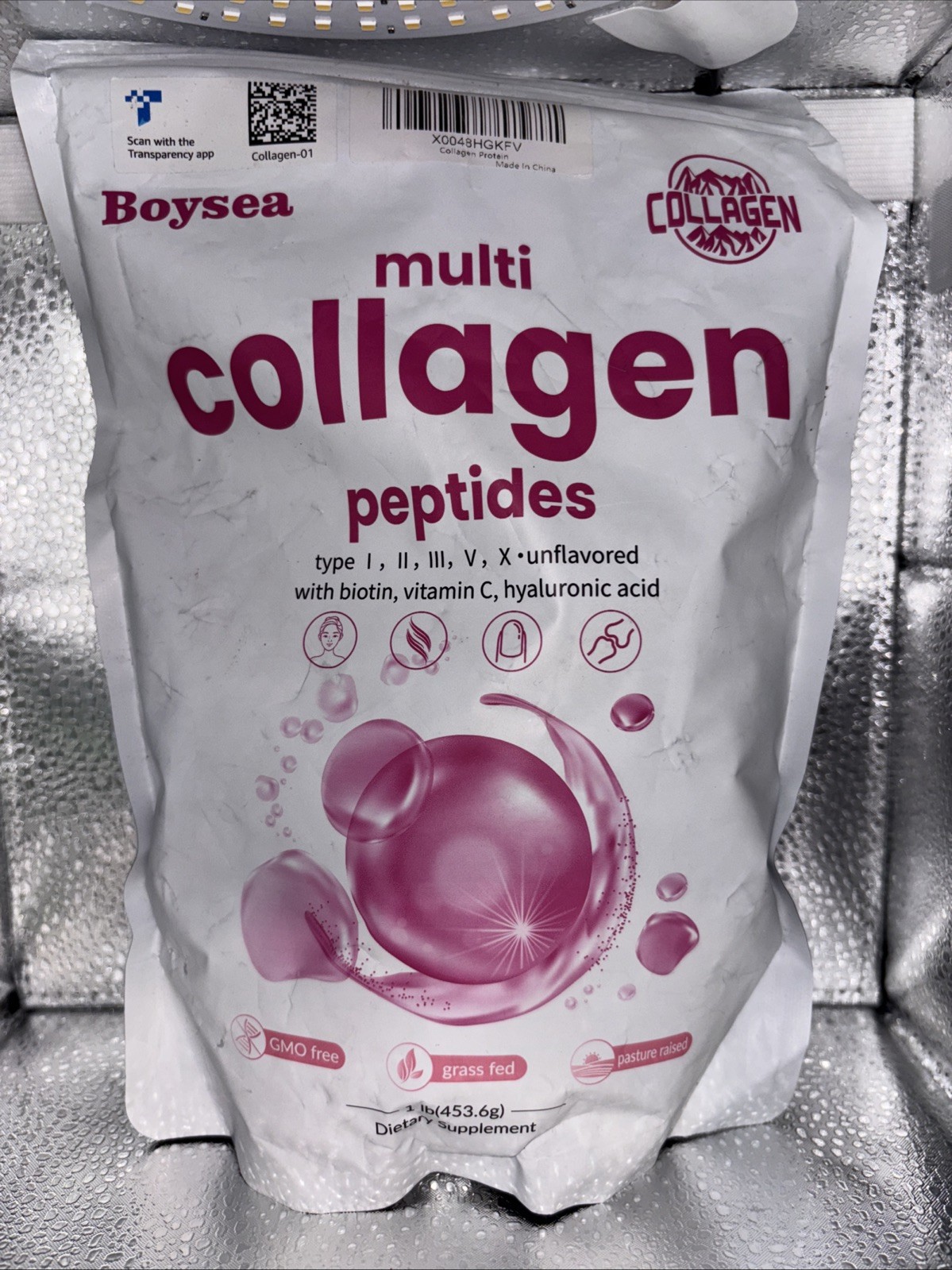 Multi Collagen Peptides Powder, (1 lb) Hydrolyzed Protein Peptides