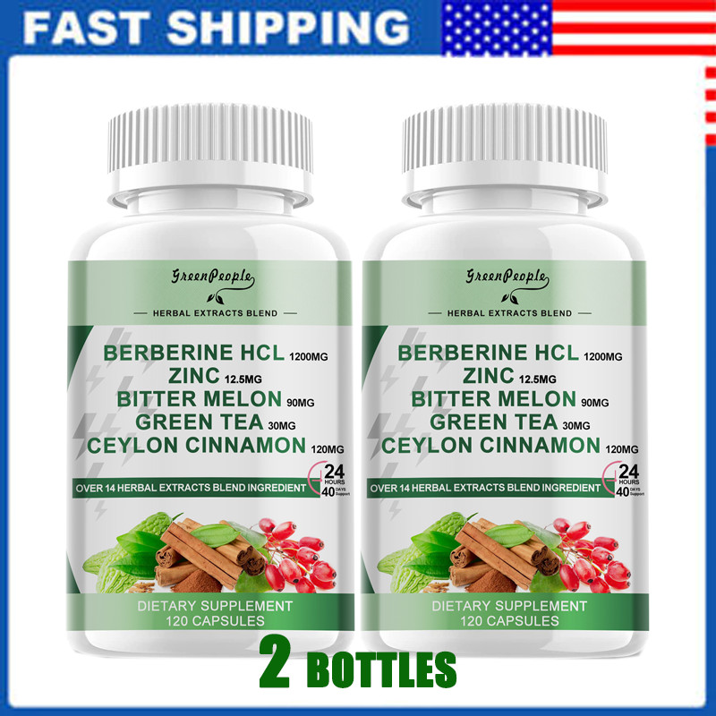 240 Pills Berberine HCL Extract 1200mg, Healthy Cholesterol, Anti-inflammatory