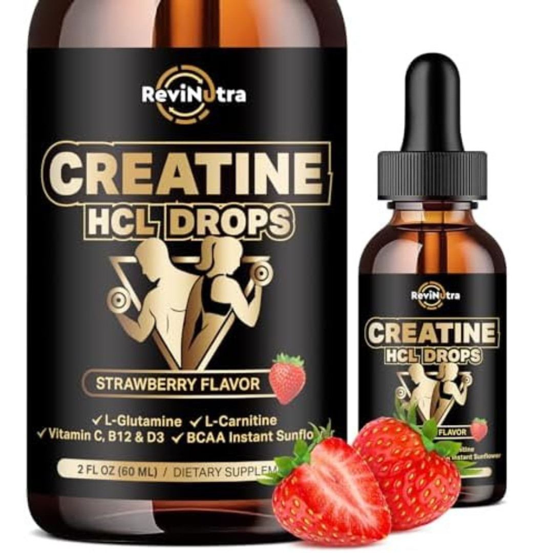 Creatine HCL Liquid Drops for Men & Women – 1500mg Liquid Creatine Hydrochloride