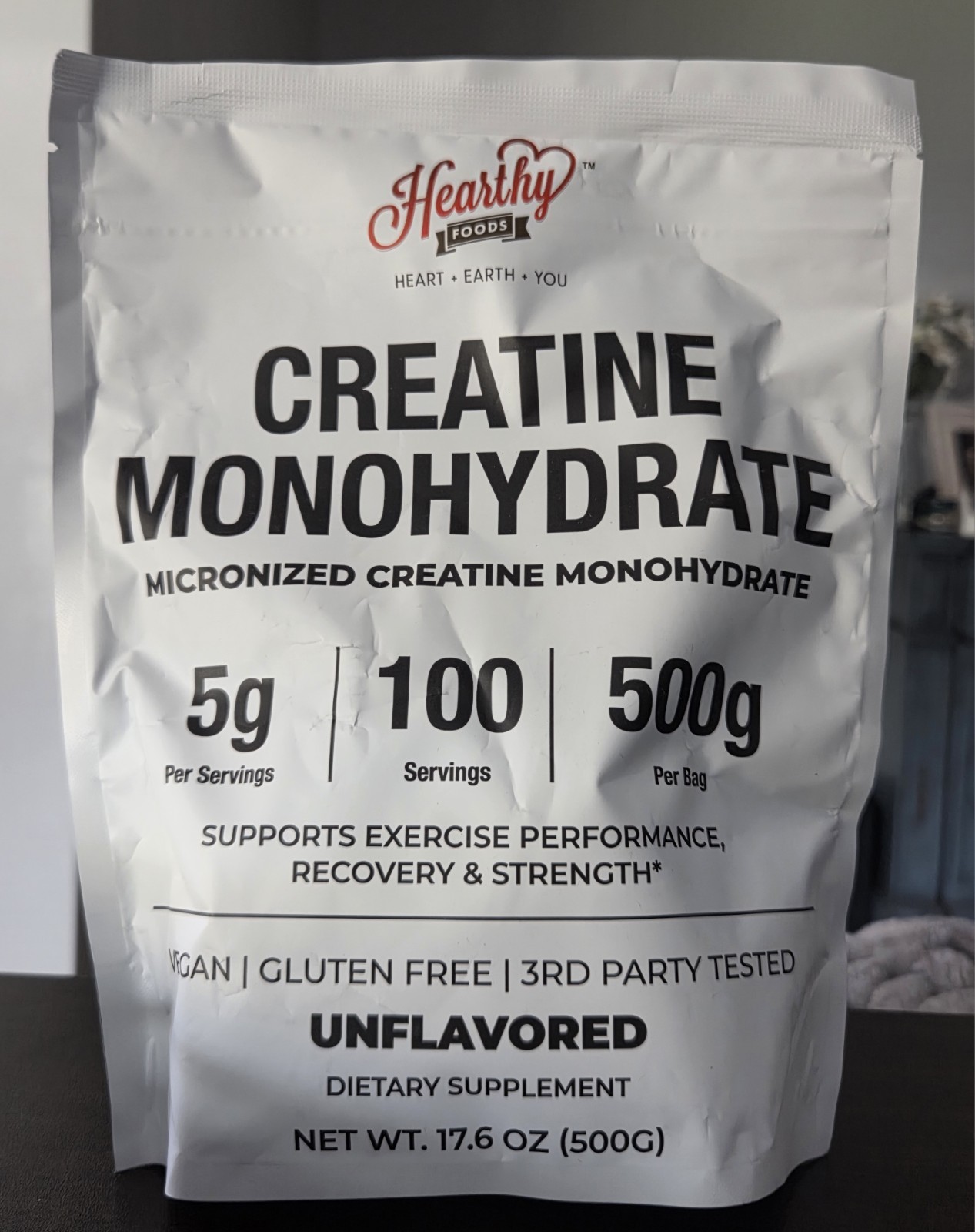 Creatine Monohydrate Micronized Powder 500G – 100 Servings, 5000Mg per Serving